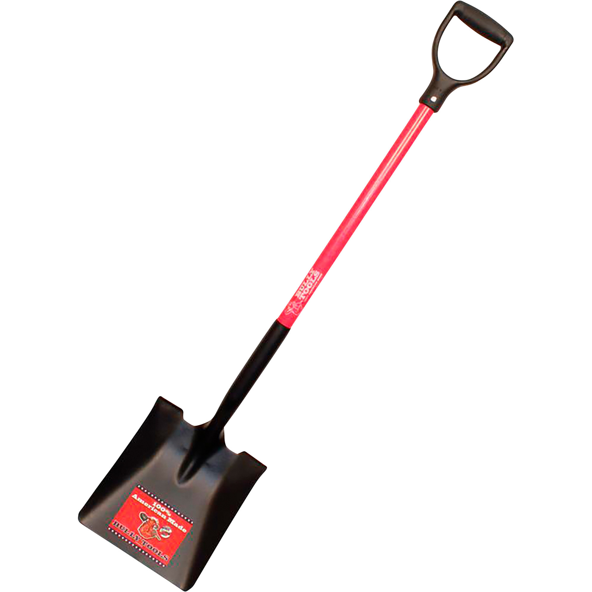 Bully Tools 14-Gauge Square-Point Shovel with D-Grip, 9 1/2in.W, Model# 62520